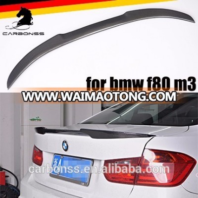 Auto V Type Rear Trunk Lip Carbon Fiber Spoiler for BMW F30 F80 M3 Model 4DR